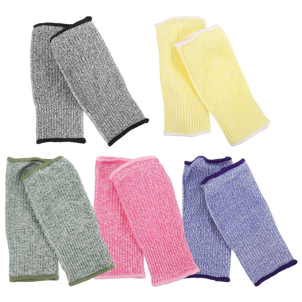 FUOYLOO Cut-Resistant Arm Sleeves, HPPE, 5 Pairs, Random Style