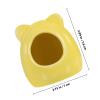 Amosfun Ceramic Hamster Hideout for Dwarf Hamsters and Guinea Pigs, Yellow view 2