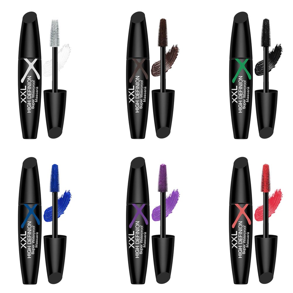 Consnew 6-Color High-Definition Waterproof Lengthening Volumizing Mascara, 10 ml