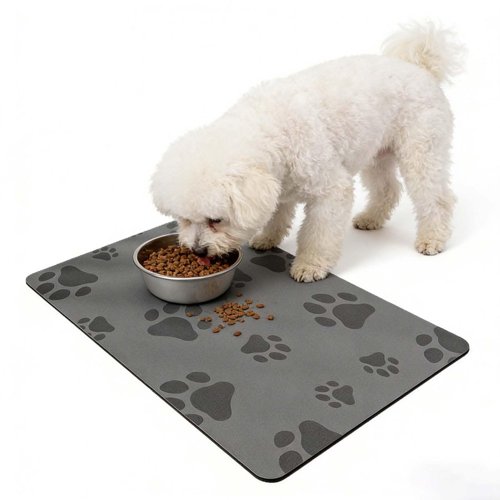 Non-Slip Water-Resistant Dog Bowl Mat