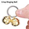 VILLCASE Copper Pet Bell for Collars, Lightweight Golden Bell Accessory for Cats and Small Dogs view 3