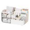 Pwshymi Makeup Organizer with 2 Drawers, Multifunctional Cosmetic Storage for Vanity, Large Capacity, Dust Protection, Multi-Tier Design view 4
