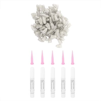 100 PVC Dog Nail Caps, Soft Scratch-Resistant, 4 Sizes, 2 Colors (M)
