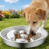 Slow Feeder Bowl for Dogs, Stainless Steel Lick Mat Interactive Toy view 3