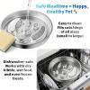 Slow Feeder Bowl for Dogs, Stainless Steel Lick Mat Interactive Toy view 4
