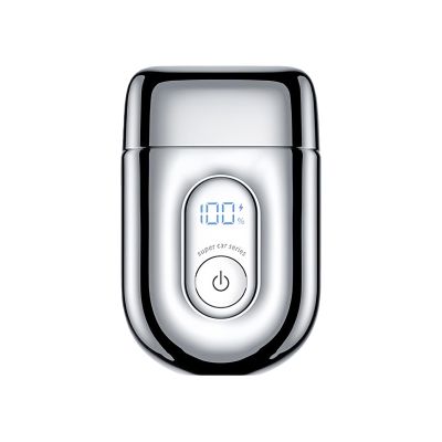 Portable Mini Electric Shaver with Digital Display, Washable, Three-Head