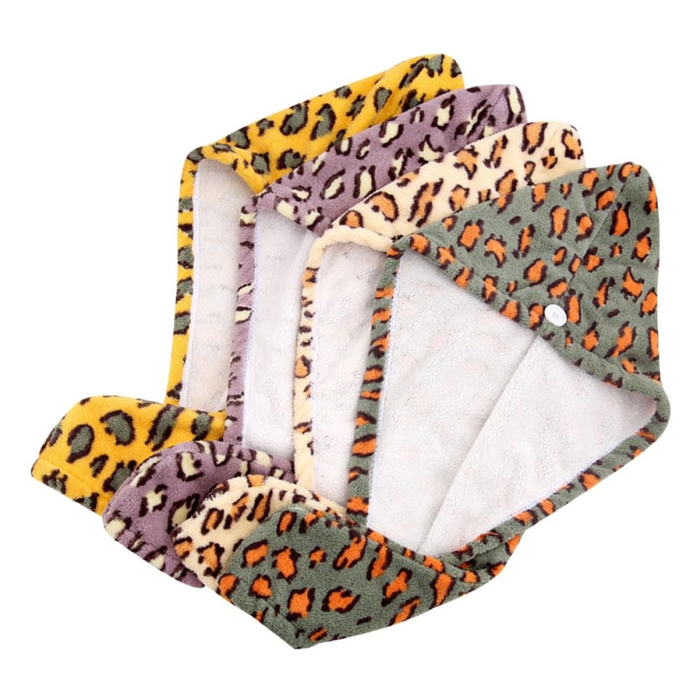 CATIEBYE 4-Pack Coral Fleece Hair Turbans for Women