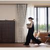 Lirzxin Blackout Curtains with Hooks, 2-Piece Set, Silver Gray Jacquard with Black Border and Velvet Balls, 137 x 274 cm view 3