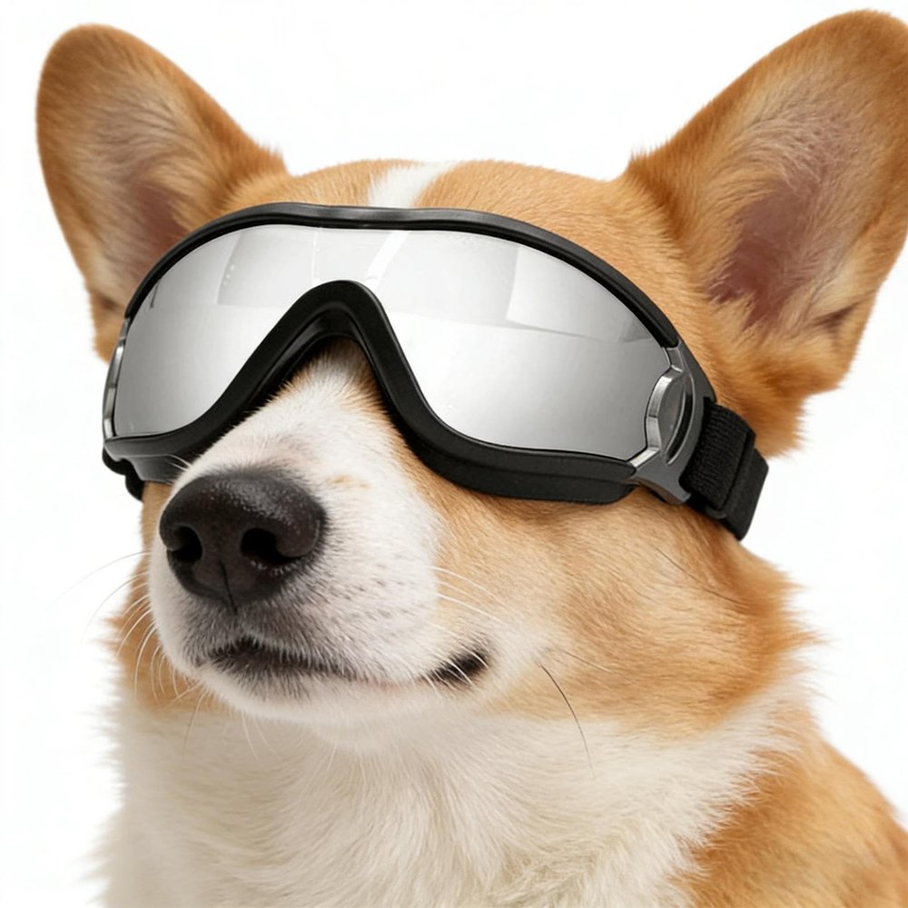 Dog Sunglasses, Windproof and Anti-Fog Eye Protection