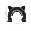 Pet Door with Brush Design, ABS, Black view 2