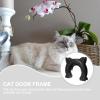 Pet Door with Brush Design, ABS, Black view 4