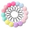 Glamoreal Pom-Pom Hair Ties, 16-Piece Set for Girls and Women, Ball Scrunchies, 5 cm, Multicolor view 1