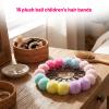 Glamoreal Pom-Pom Hair Ties, 16-Piece Set for Girls and Women, Ball Scrunchies, 5 cm, Multicolor view 2