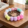 Glamoreal Pom-Pom Hair Ties, 16-Piece Set for Girls and Women, Ball Scrunchies, 5 cm, Multicolor view 3