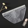 Men's Sheer Mesh Low-Rise Bikini Briefs with Elephant Bulge view 3