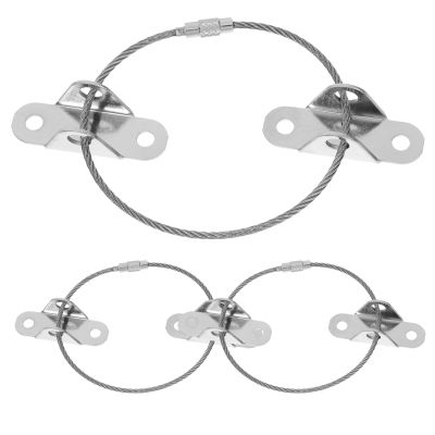 Stainless Steel Furniture Wall Anchors for Child Safety, 3-Pack, Silver