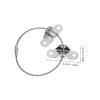 Stainless Steel Furniture Wall Anchors for Child Safety, 3-Pack, Silver view 2