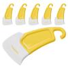 PACKOVE 6-Piece Silicone Scrapers for Kitchen Cleaning, Heat-Resistant and Versatile, Yellow Silicone and PP Spatulas view 1
