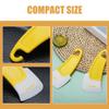 PACKOVE 6-Piece Silicone Scrapers for Kitchen Cleaning, Heat-Resistant and Versatile, Yellow Silicone and PP Spatulas view 3