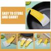 PACKOVE 6-Piece Silicone Scrapers for Kitchen Cleaning, Heat-Resistant and Versatile, Yellow Silicone and PP Spatulas view 4