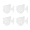 ULTECHNOVO 4-Pack Acrylic Fish Feeder with Suction Cup for Aquariums view 1