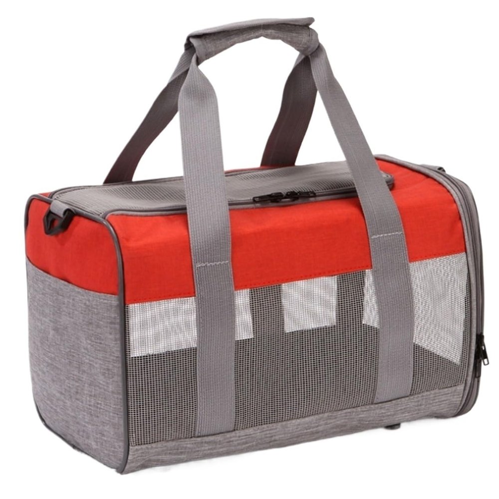 BOGAZY Summer Pet Backpack, Cat and Dog Carrier, Soft Puppy Carrier for Cats, Travel and Outdoor Use (Red)