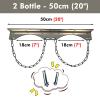 Stainless Steel Wall-Mounted Adjustable Bottle Holder (5 Bottles – 125 cm) view 2