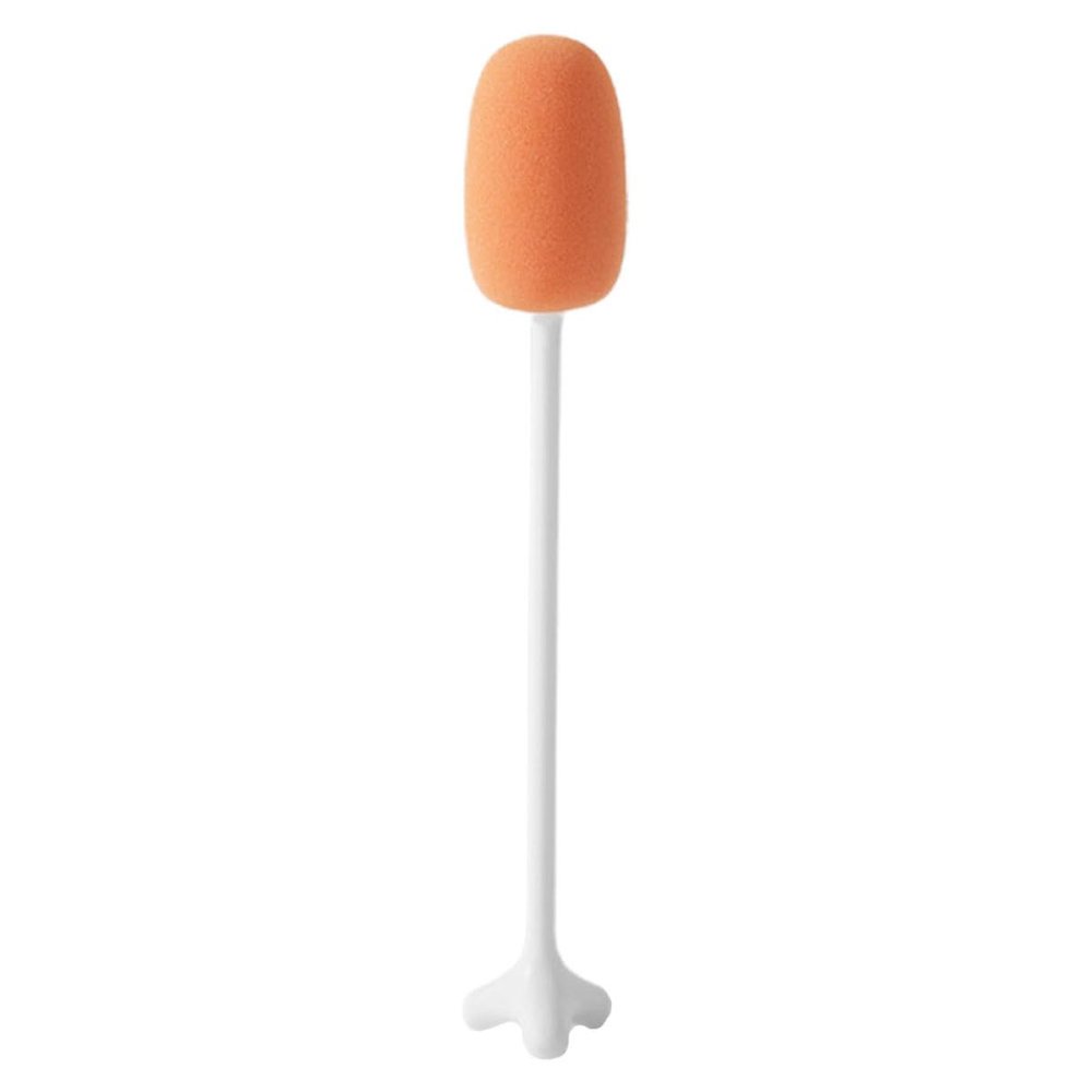 22 cm Long-Handle Bottle Brush, Orange, Plastic and Sponge