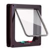 Large Cat Flap with 4-Way Lock, Weatherproof Pet Door for Walls and Doors, Brown view 1