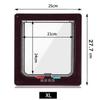 Large Cat Flap with 4-Way Lock, Weatherproof Pet Door for Walls and Doors, Brown view 2