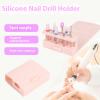 22-Hole Silicone Nail Drill Bit Holder, Foldable Organizer view 4