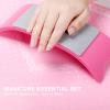 DECHOUS 2-Piece Pink Silicone Wrist Supports and Manicure Hand Rest Cushions, Washable and Practical for Nail Art and Home Use view 4