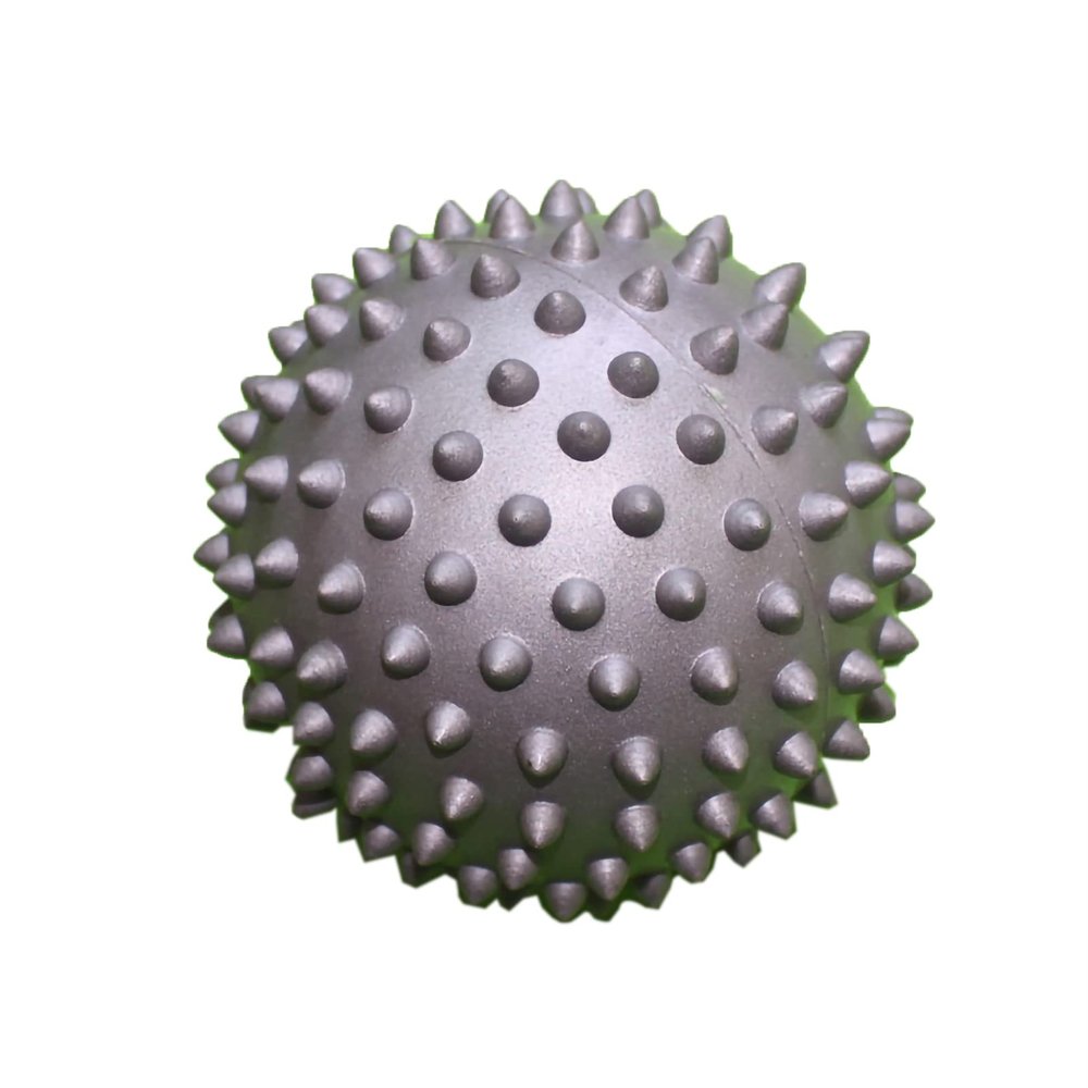 Greensen 7.5 cm PVC Spiky Massage Ball for Trigger Point Relief, Gray