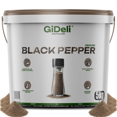 GiDeli Ground Black Pepper, 5 kg Bucket