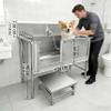 Stainless Steel Dog Bathtub and Wash Station, 120 x 70 x 120 cm view 2