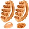 2-Piece Wooden Massage Set with Handle and 14 Massage Beads view 4