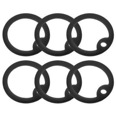 VALICLUD 6-Pack Black Silicone Sleeves for Dog Tags