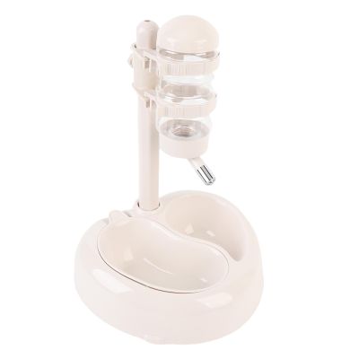CFTGIW Elevated Pet Feeder, Height-Adjustable, Heart-Shaped, Beige