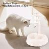 CFTGIW Elevated Pet Feeder, Height-Adjustable, Heart-Shaped, Beige view 4