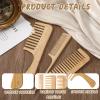 3-Piece Premium Bamboo Hair Comb Set view 2