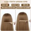 3-Piece Premium Bamboo Hair Comb Set view 4