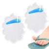 Lace-Trimmed Forefoot Pads - Toe Guards, Washable Self-Adhesive Gel Cushions, Transparent Breathable Separators, Non-Slip for Men's Shoes, Outdoor, Beach and Travel view 1