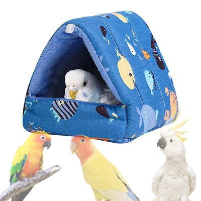Warm Parrot Bed, Soft Plush Cushion, Cozy Bird House