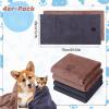 Smivyhp 4-Pack Microfiber Dog Towels, Extra Absorbent view 2