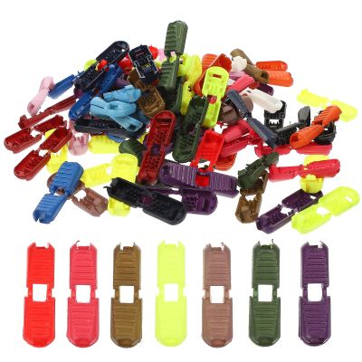 ADOCARN Cord Locks with Spring Mechanism, Random Colors, Plastic, 100 Pieces