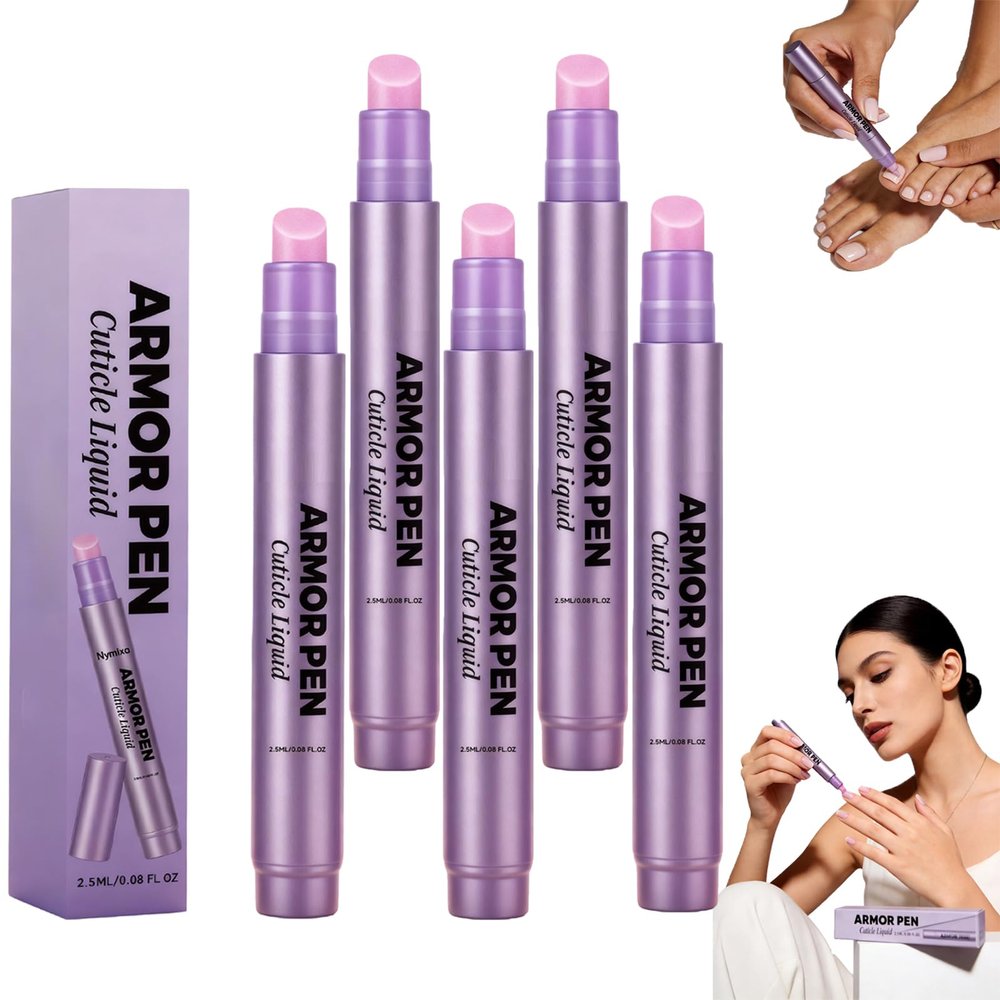 3-in-1 Nail Care Pen with Ceramic Tip, Cuticle Remover and Nail Oil Pen, 5-Piece Set
