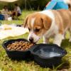 Collapsible Silicone Dog Bowl with Paw Design view 2