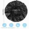 ValueBargain 2-Pack Adjustable Satin Bonnets for Men, Black & Navy Blue view 2
