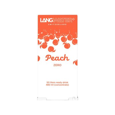 LANGWATER+ Peach Zero Flavor Pack – Zero Calories, Sugar-Free, Compatible with TheWell Countertop RO System