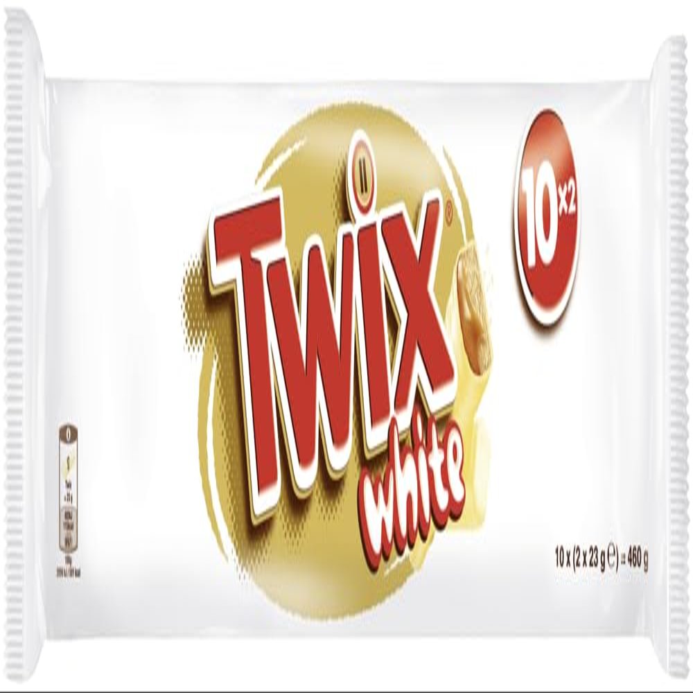 TWIX Multipack White 10 x 46 g | Chocolate Bars | Caramel on Biscuit with White Chocolate